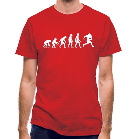 Evolution Of Man American Football t-shirts