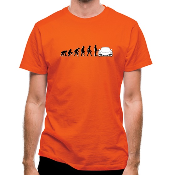 Evolution Of Man 996 Driver t-shirts