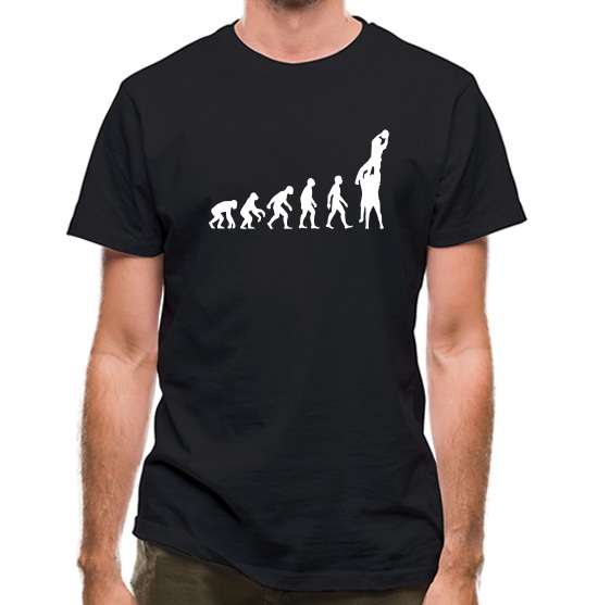 Evolution of man Rugby Lineout t-shirts