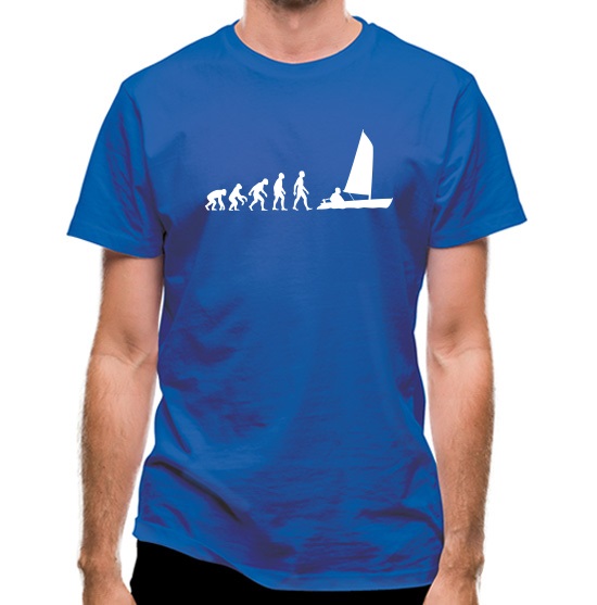 Evolution of Man Sailing t-shirts
