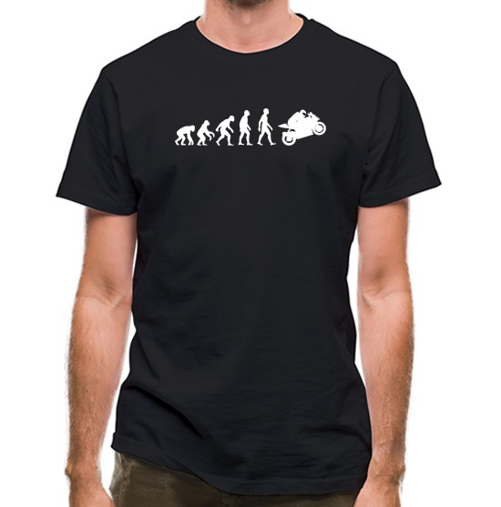 Evolution of Man Superbike t-shirts