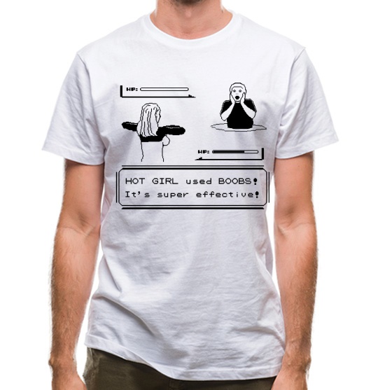 Hot Girl Used Boobs. It's Super Effective. t-shirts