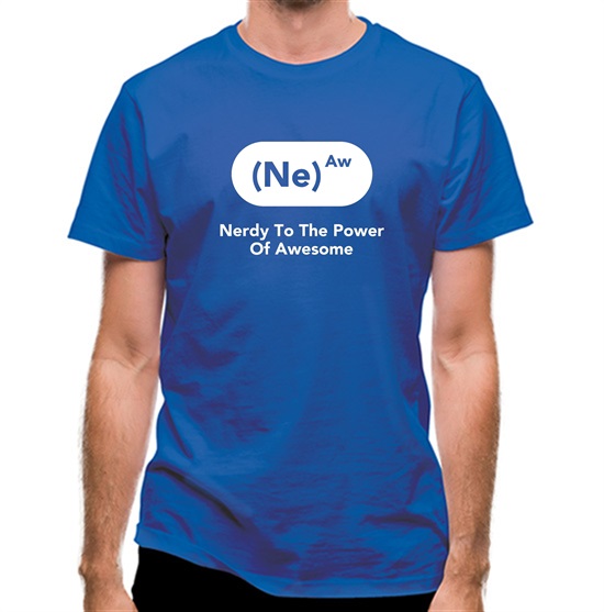 Nerdy To The Power Of Awesome t-shirts