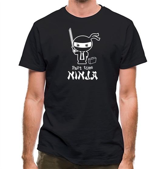 Part Time Ninja t-shirts