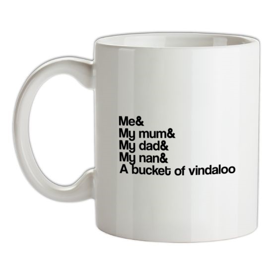 And a bucket of vindaloo t-shirts