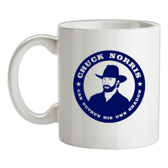 Chuck Norris Can Outrun His Own Shadow t-shirts
