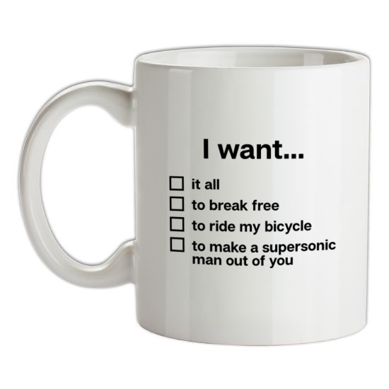 I Want... Queen Lyrics t-shirts