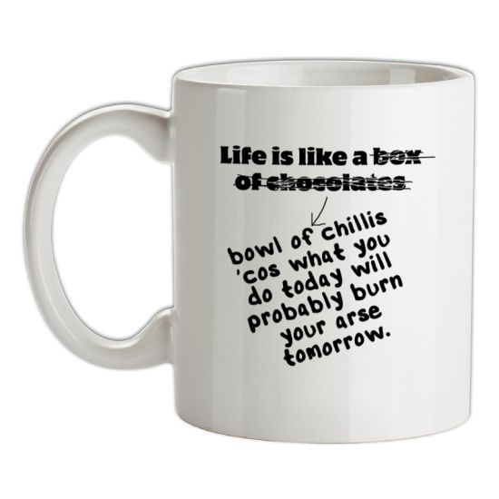 Life is like a bowl of chillies t-shirts