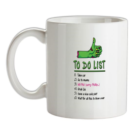 Zombie Apocalypse To Do List t-shirts