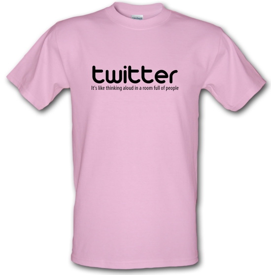twitter it's like thinking aloud in a room full of people T-Shirts for Kids