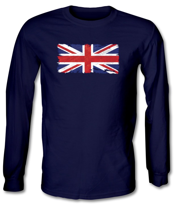 United Kingdom Flag Union Jack Grunge Long Sleeve T-Shirts