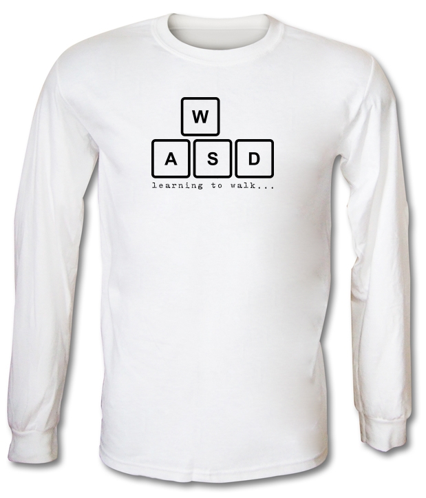 WASD Learning To Walk Long Sleeve T-Shirts