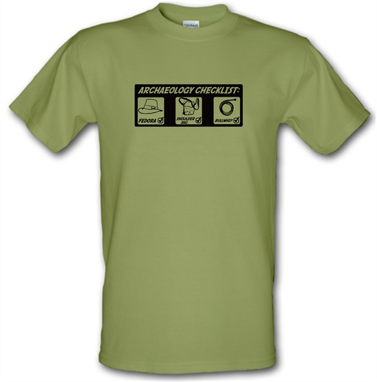 Archeology Checklist t-shirts