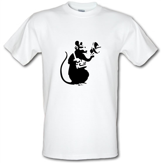 Banksy Listening Rat t-shirts