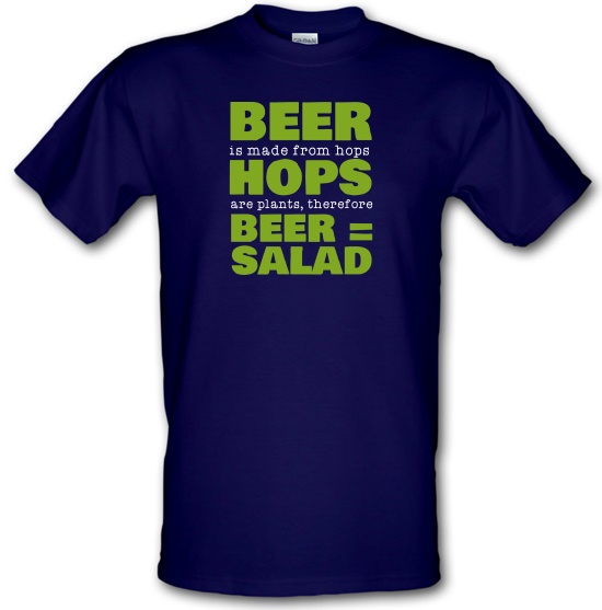 Beer Equals Salad t-shirts
