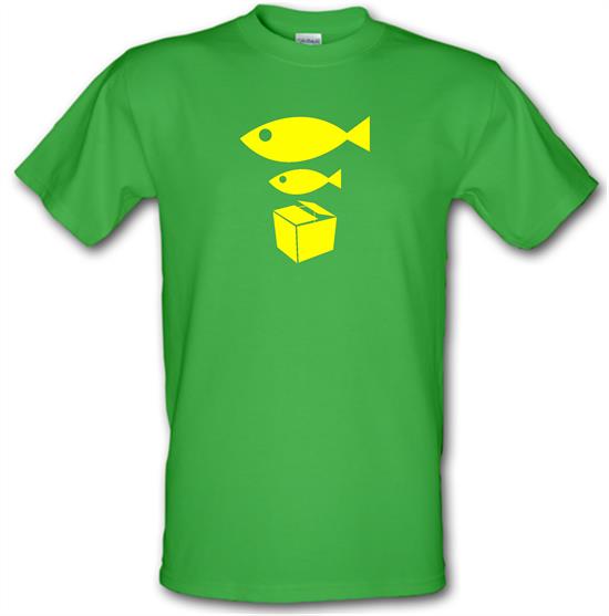 Big Fish Little Fish Cardboard Box t-shirts