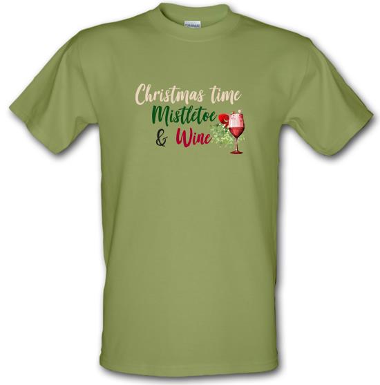 Christmas Time, Mistletoe & Wine t-shirts