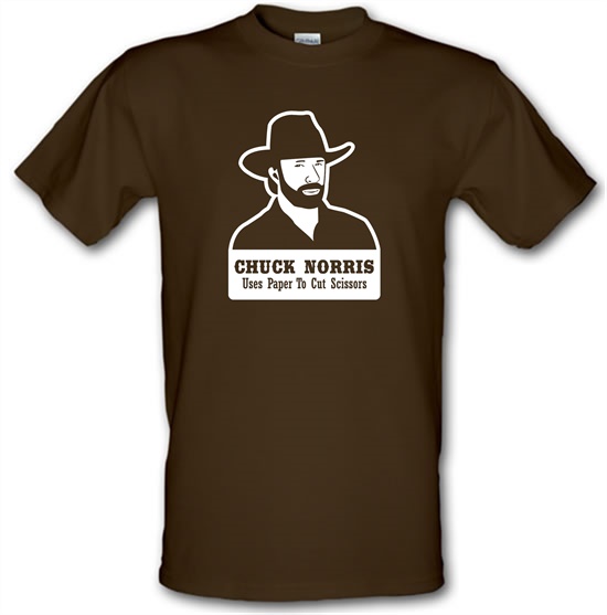 Chuck Norris Uses Paper To Cut Scissors t-shirts