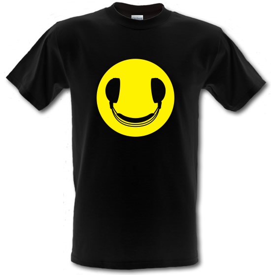 DJ Headphones Smiley Face t-shirts