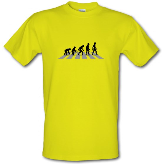 Evolution Of Man Abbey Road t-shirts