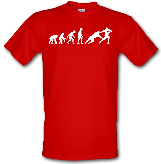 Evolution of Man Rugby t-shirts