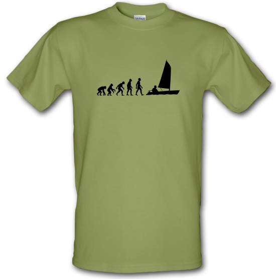 Evolution of Man Sailing t-shirts