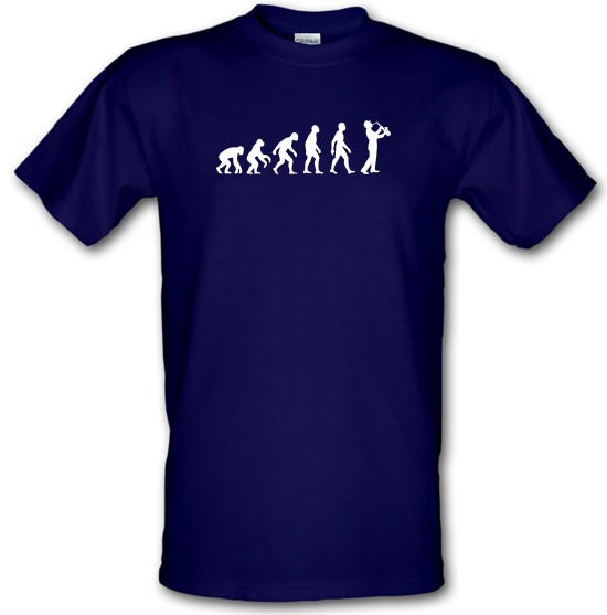 Evolution Of Man Saxophone t-shirts