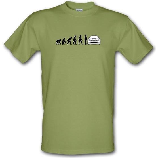 Evolution Of Man Subaru Impreza t-shirts