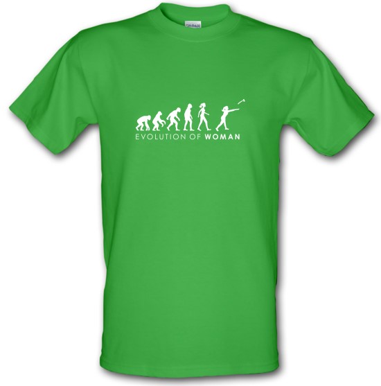 Evolution Of Woman Throwing Axe t-shirts