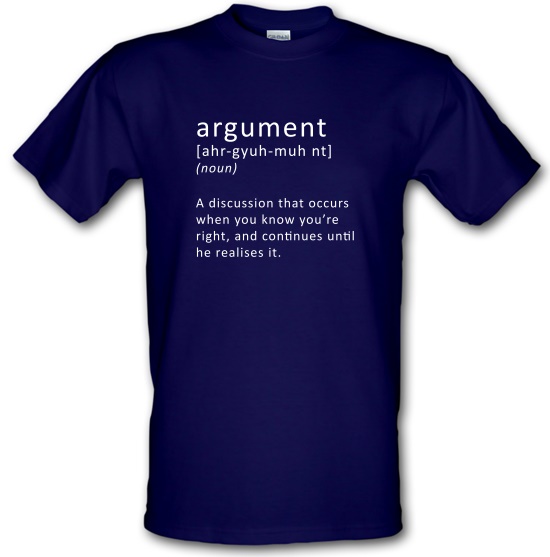 Funny Definition Argument t-shirts