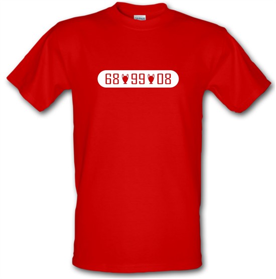 Man United European Champions t-shirts