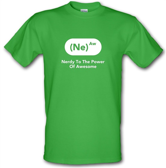 Nerdy To The Power Of Awesome t-shirts
