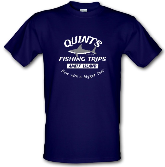 Quint's Fishing Trips - Amity Island t-shirts