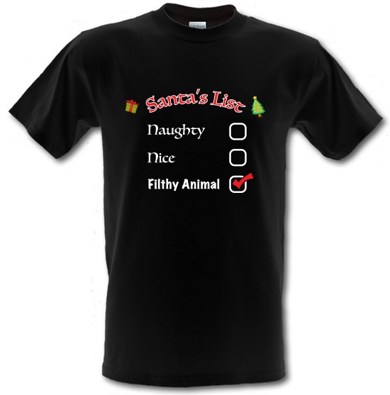 Santas Naughty List Filthy t-shirts