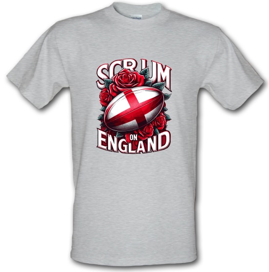 Scrum on England English Rugby t-shirts