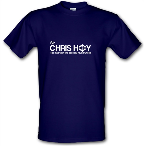 Sir Chris Hoy The Man With The Specially Round Wheels t-shirts