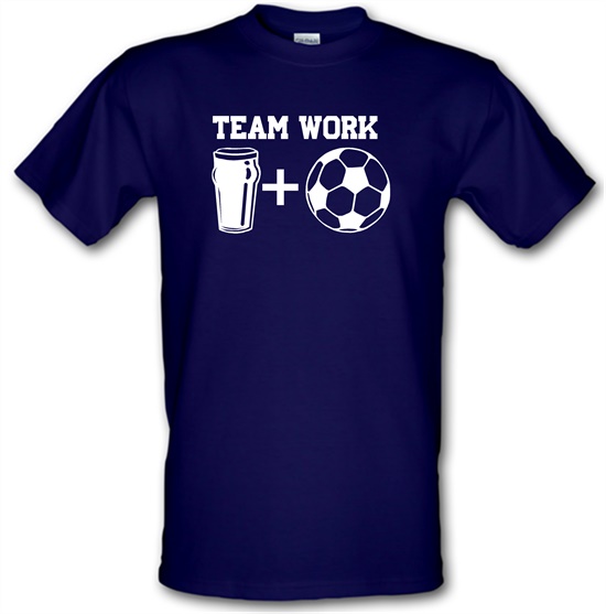 Teamwork, beer and football t-shirts