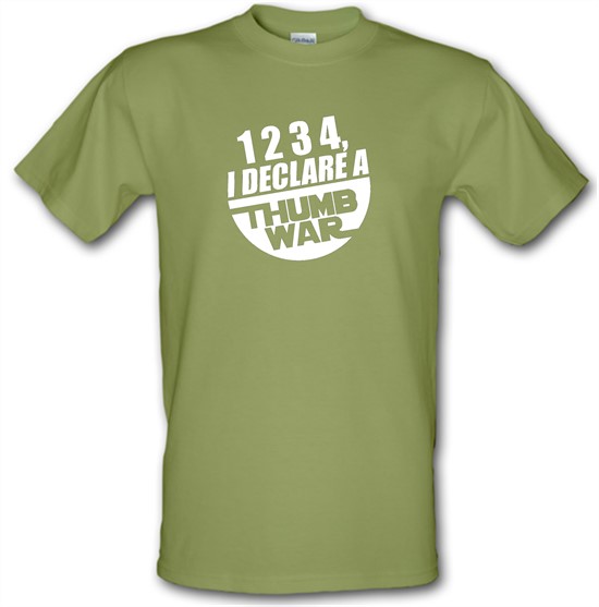 1234, I Declare A Thumb War t-shirts