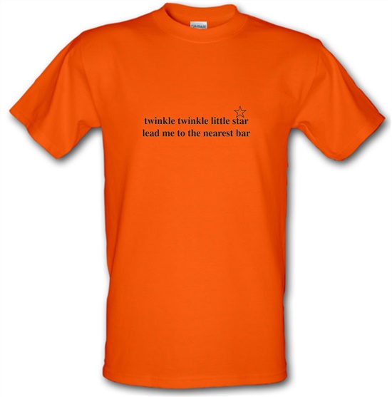 Twinkle Twinkle Little Star Lead Me To The Nearest Bar t-shirts