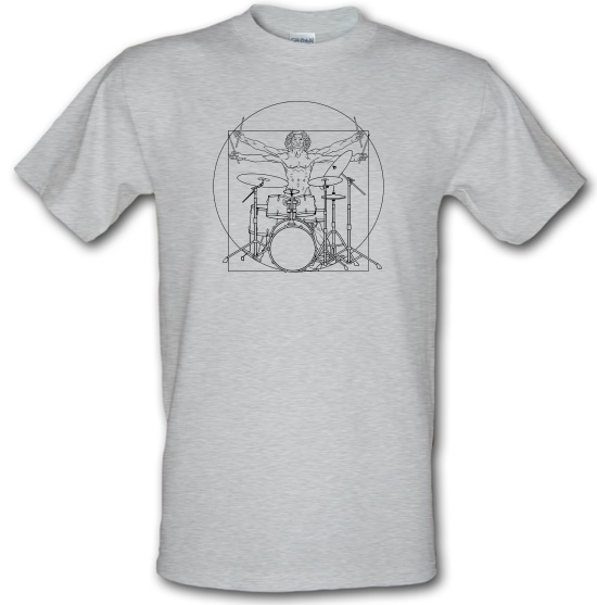 Vitruvian Drummer t-shirts