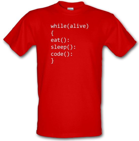 Eat, Sleep, Code t-shirts