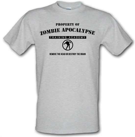 zombie apocalypse training academy t-shirts