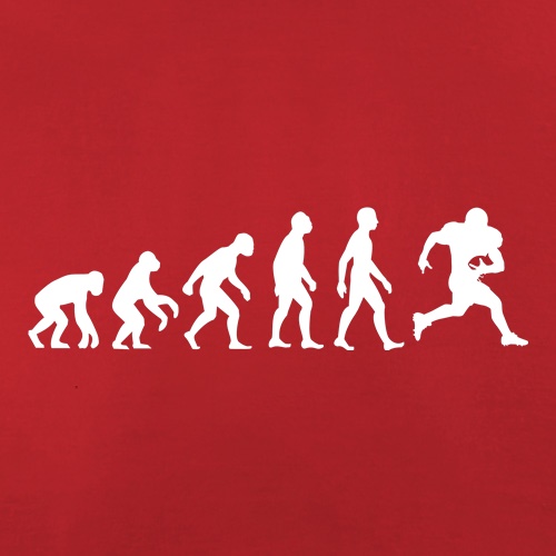 Evolution Of Man American Football t-shirts