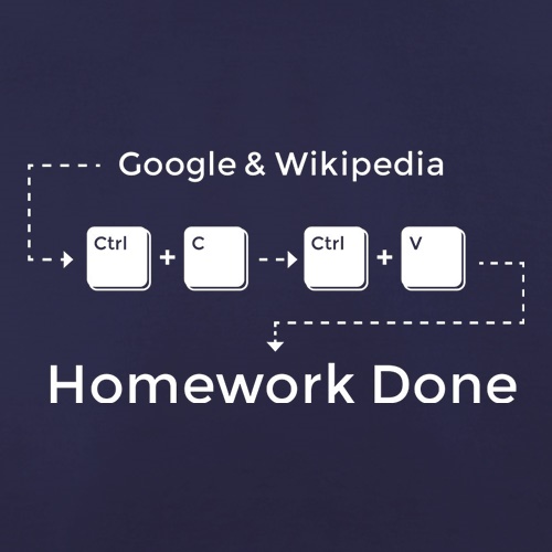Ctrl C And Ctrl V Equals Homework Done t-shirts