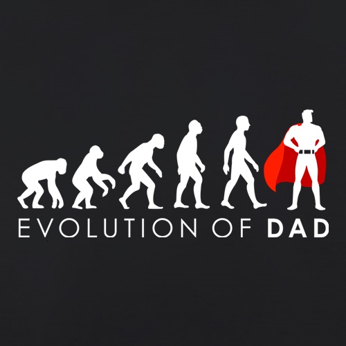 Evolution Of Dad t-shirts