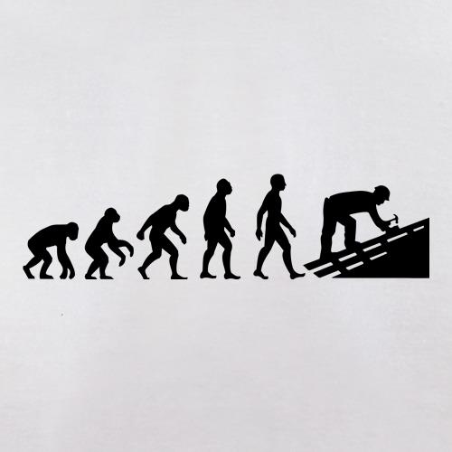 Evolution of Man Roofer t-shirts