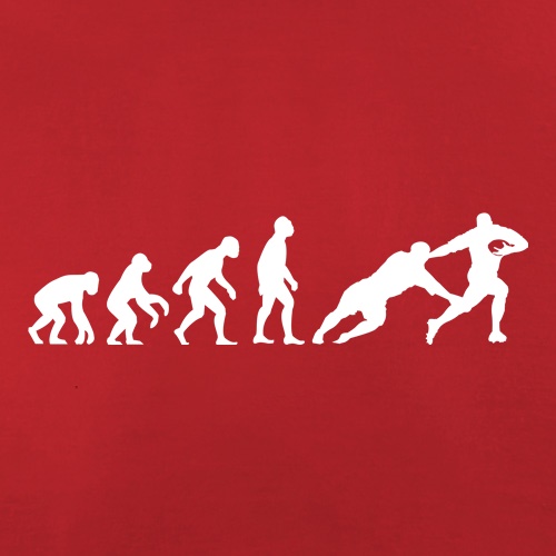 Evolution of Man Rugby t-shirts