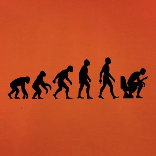 Evolution of Man Toilet Phone t-shirts