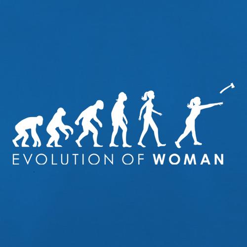 Evolution Of Woman Throwing Axe t-shirts