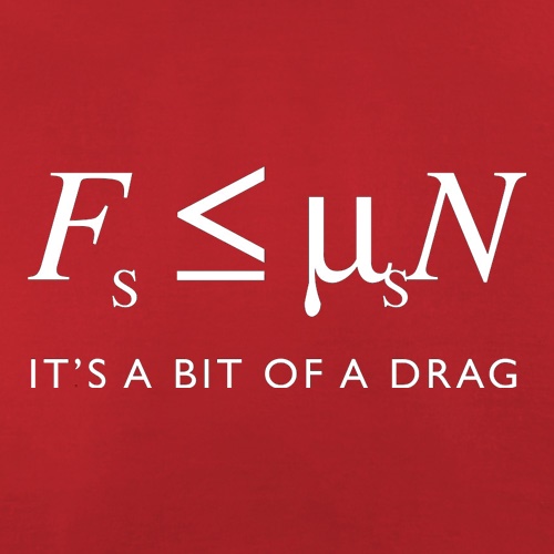 Friction It's A Bit Of A Drag t-shirts